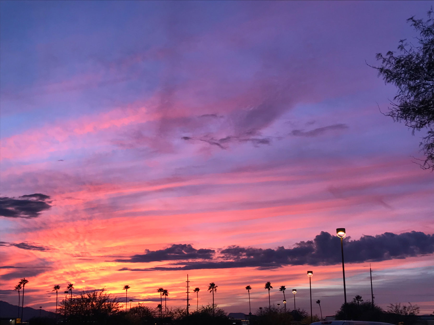 Sunset from the Girl Scout cookie booth